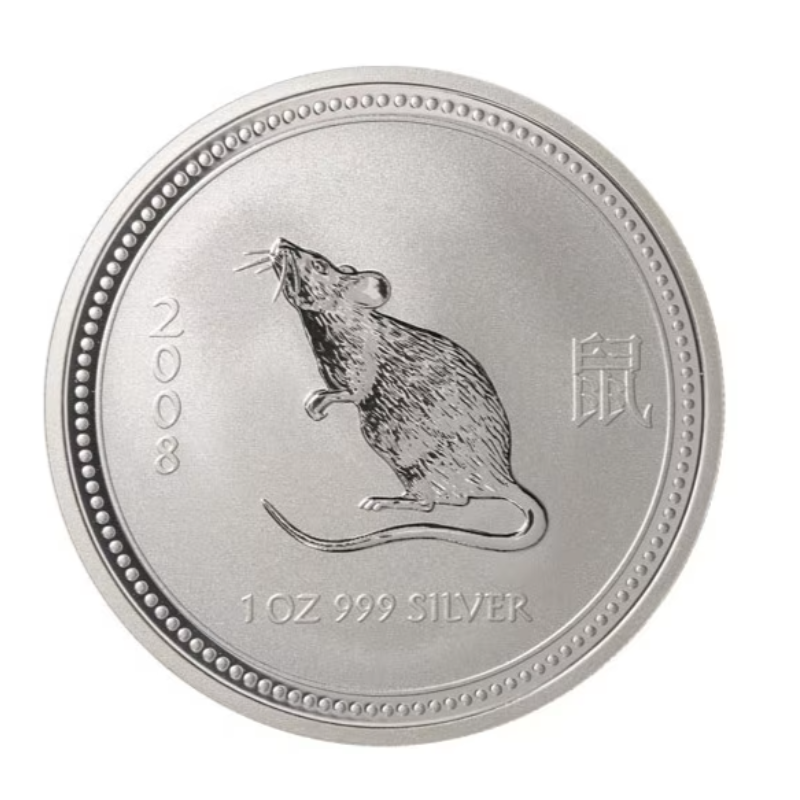 1-uncjowa moneta Rok Myszy wydana w Australii w 2008 roku.
Monety w stanie menniczym wysyłane w kapslach.
Nakład: 59.623