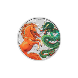 Chinese Myths & Legends 2026 - 1 uncja srebra kolor Fire and Earth
