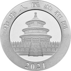 30-gramowa moneta o nominale 10 juanów PANDA wydana w Chinach w 2021