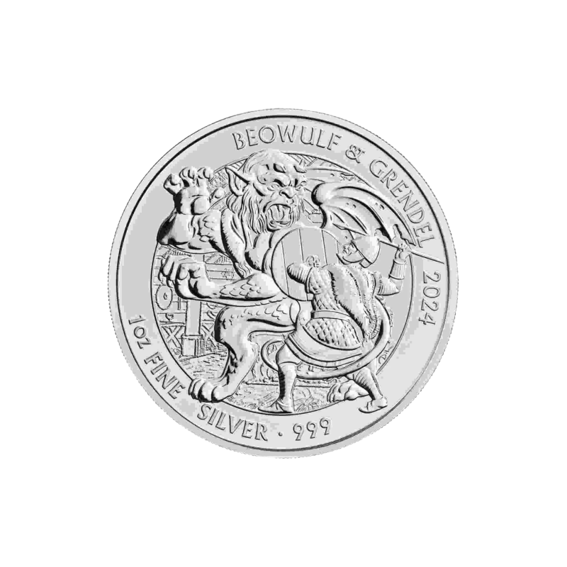 1-uncjowa moneta Beowulf &amp; Grandel wydana w Wielkiej Brytanii w 2024 roku.
Stan: bardzo dobry