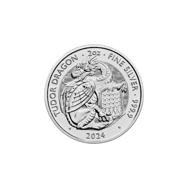 2-uncjowa moneta Tudor Dragon, piąta moneta z serii Tudor Beasts wydana w Wielkiej Brytanii w 2024 roku.
Monety w stanie menniczym.
Opakowanie: kapsel


