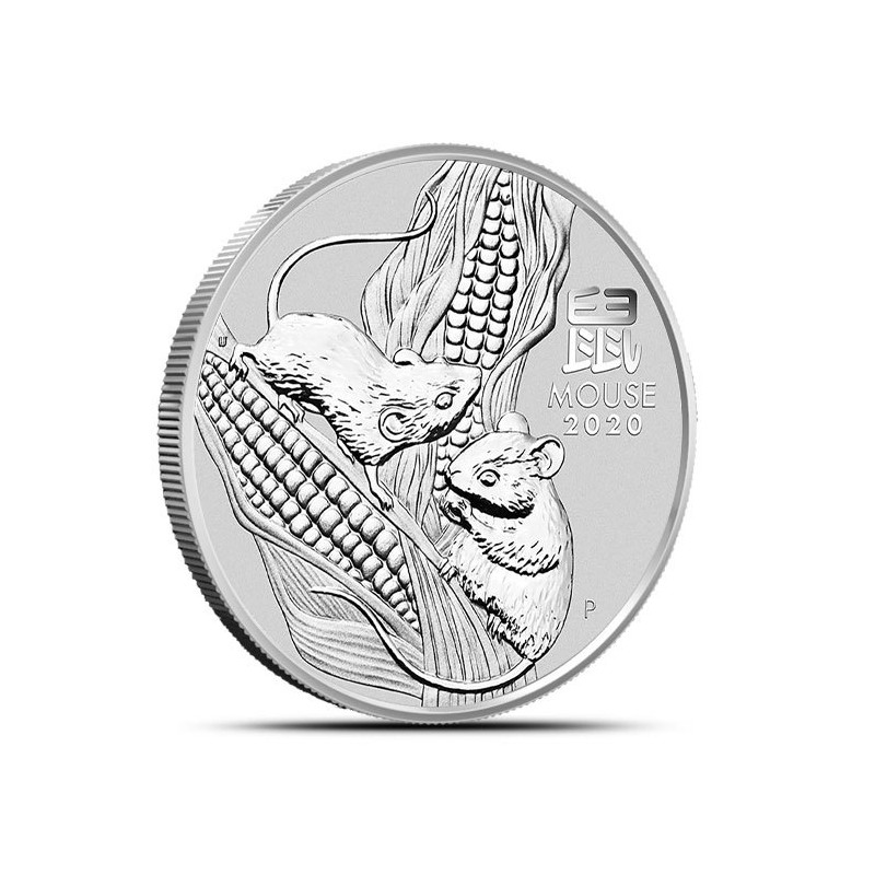 1/2-uncjowa moneta Rok Myszy wydana w Australii w 2020 roku.
Monety w stanie menniczym.