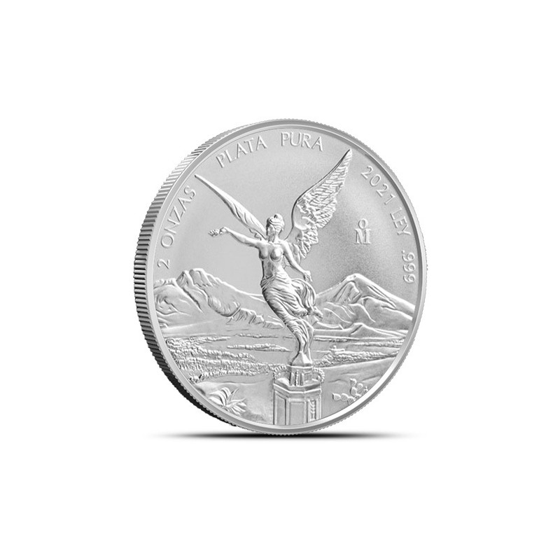 2-uncjowa moneta Mexican Libertad wydana przez Mexican Mint w 2021 roku.
Monety w stanie menniczym.