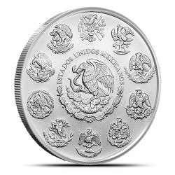 2-uncjowa moneta Mexican Libertad wydana przez Mexican Mint w 2021 roku.
Monety w stanie menniczym.