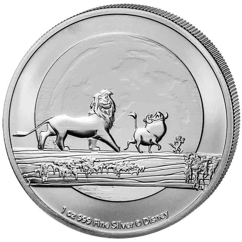 1-uncjowa moneta Disney's The Lion King wydana na wyspach Niue w 2021 roku.
Monety w stanie menniczym.