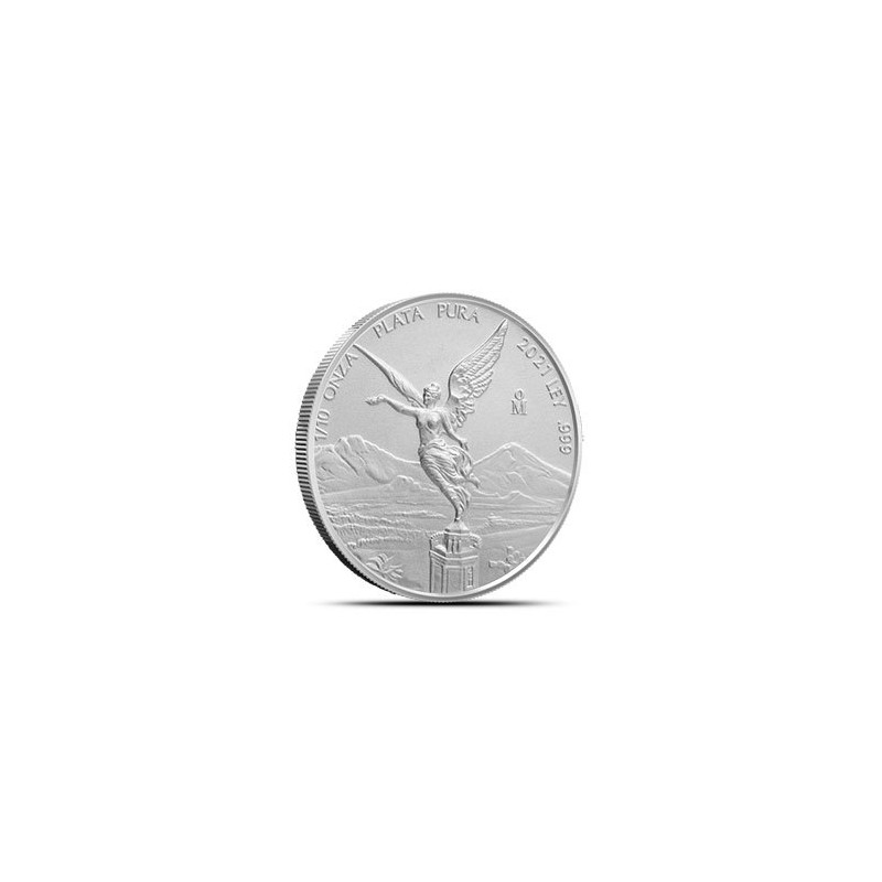 1/10 - uncjowa moneta Mexican Libertad wydana przez Mexican Mint w 2021 roku.
Monety w stanie menniczym wysyłane w woreczku strunowym.